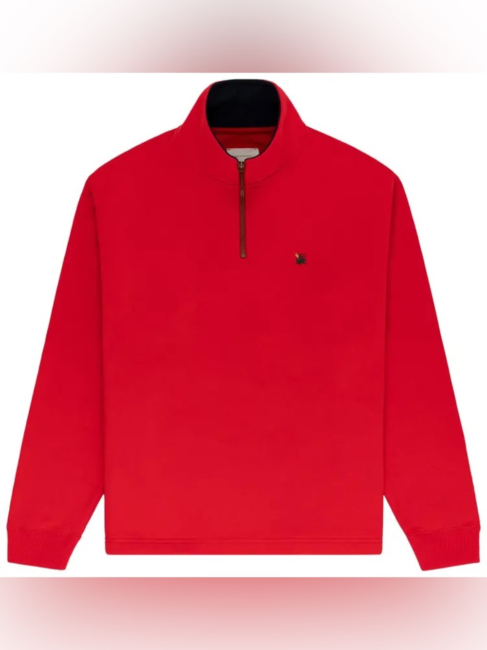 Aime Aimé Leon Dore Crest Quarter Zip Pullover 'True Red' SS24 Size Large